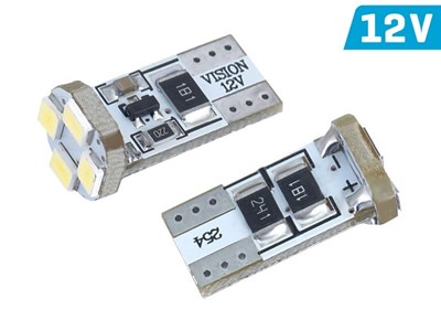 Glühlampe VISION W5W (T10) 12V 4x 3528 SMD LED, CANBUS, weiß, 2 Stk 