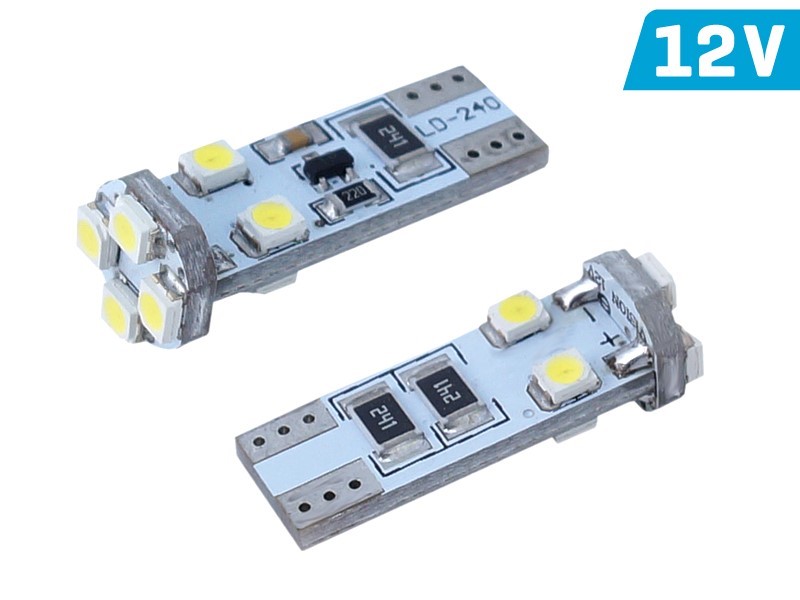 Ampoule VISION W5W (T10) 12V 8x 3528 SMD LED, CANBUS, blanche, 2 pcs