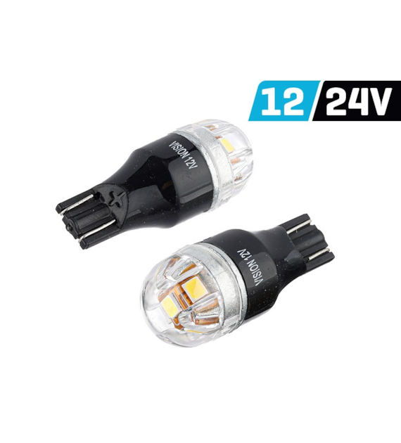 Bulb VISION W16W (T15) 12/24V 5x 2835 SMD Lumileds, nonpolar, CANBUS, white, 2 pcs