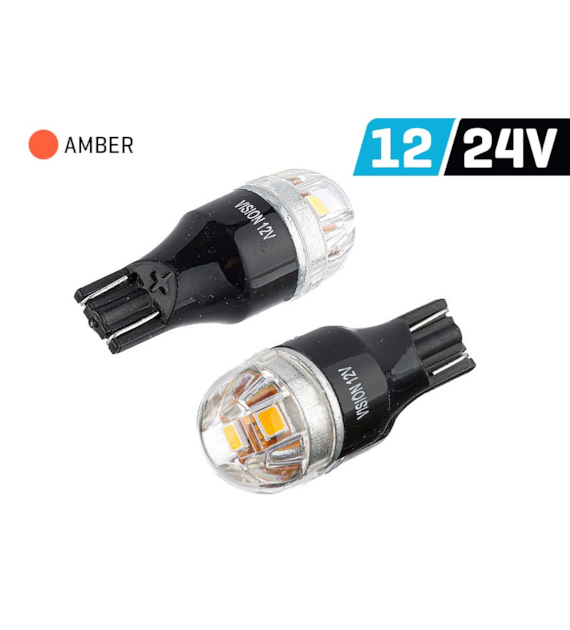 Bulb VISION WY16W (T15) 12/24V 5x 2835 SMD Lumileds, nonpolar, CANBUS, orange, 2 pcs