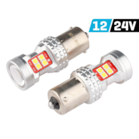 Bulb VISION R5W / R10W BA15s 12/24V 13x 3030 SMD LED, nonpolar, CANBUS, white, 2 pcs