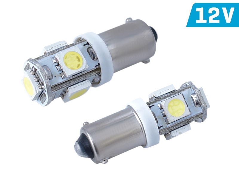 Bulb VISION T4W BA9s 12V 5x 5050 SMD LED, white, 2 pcs 