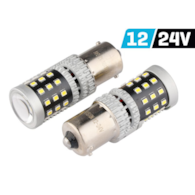 Bulb VISION R5W / R10W BA15s 12/24V 39x 2016 SMD LED, nonpolar, CANBUS, white, 2 pcs