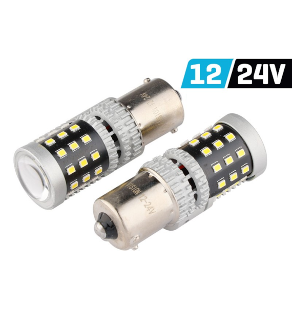 Ampoule VISION R5W / R10W BA15s 12/24V 39x 2016 SMD LED, non polaire, CANBUS, blanche, 2 pcs