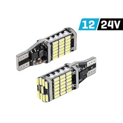 Żarówka VISION W16W (T15) 12/24V 45x 4014 SMD LED, nonpolar, CANBUS, biała, 2 szt.
