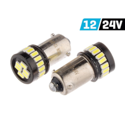 Żarówka VISION H6W BAX9s 12/24V 24x 3014 SMD LED, nonpolar, CANBUS, biała, 2 szt.