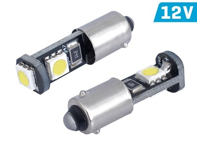 Glühlampe VISION H6W BAX9s 12V 3x 5050 SMD LED, CANBUS, weiß, 2 Stk 