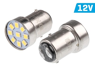 Bulb VISION R5W / R10W BAY15d 12V 5x 5050 SMD LED, white, 2 pcs