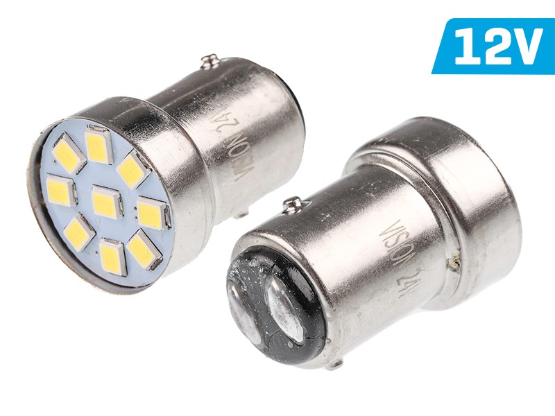 Żarówka VISION R5W/R10W BAY15d 12V 9x 2835 SMD LED, biała, 2 szt.