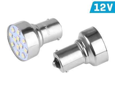 Bulb VISION P21W BA15s 12V 12x 2835 SMD LED, white, 2 pcs 