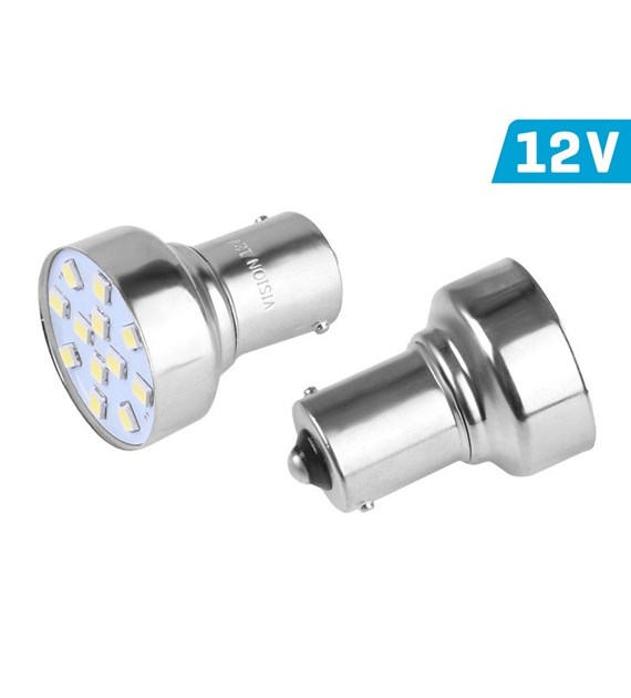 Ampoule VISION P21W BA15s 12V 12x 2835 SMD LED, blanche, 2 pcs