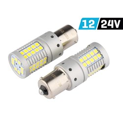 Bulb VISION P21W BA15s12/24V 50x 3030 SMD LED, nonpolar, CANBUS, white, 2 pcs