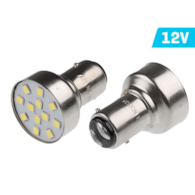 Ampoule VISION P21 / 5W BAY15d 12V 12x 5mm LED, blanche, 2 pcs