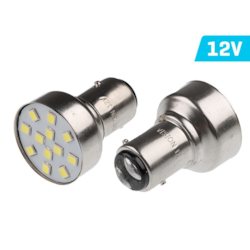 Żarówka VISION P21/5W BAY15d 12V 12x 5mm LED, biała, 2 szt.