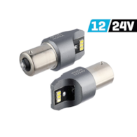 Ampoule VISION P21W BA15s 12/24V 6x 3020 SMD LED, unipolaire, CANBUS, blanche. 2 pcs