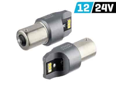 Bulb VISION P21W BA15s 12/24V 6x 3020 SMD LED, nonpolar, CANBUS, white. 2 pcs