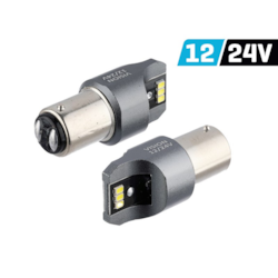 Bulb VISION P21 / 5W BAY15d 12/24V 6x 3020 SMD LED, nonpolar, CANBUS, white, 2 pcs