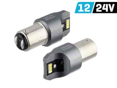 Ampoule VISION P21 / 5W BAY15d 12/24V 6x 3020 SMD LED, non polaire, CANBUS, blanche, 2 pcs