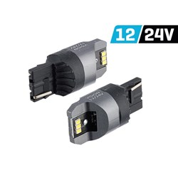 Bulb VISION W21W (T20d) 12/24V 6x 3020 SMD LED, nonpolar, CANBUS, white, 2 pcs