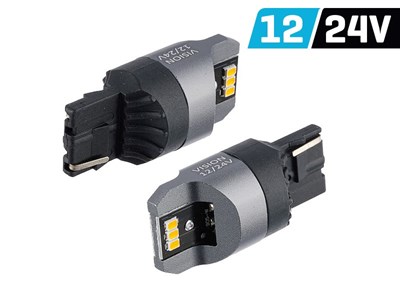 Żarówka VISION WY21W (T20d) 12/24V 6x 3020 SMD LED, nonpolar, CANBUS, pomarańczowa, 2 szt.