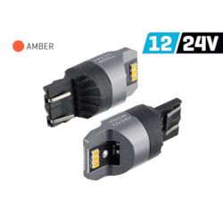 Żarówka VISION WY21/5W (T20q) 12/24V 6x 3020 SMD LED, nonpolar, CANBUS, pomarańczowa, 2 szt.