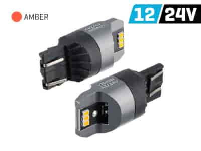 Glühlampe VISION WY21/5W (T20q) 12/24V 6x 3020 SMD LED, unpolar, CANBUS, orange, 2 Stk