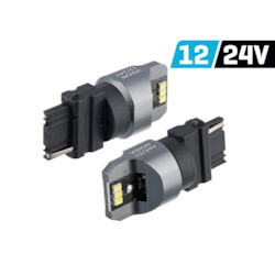 Żarówka VISION P27W (T25) 12/24V 6x 3020 SMD LED, nonpolar, CANBUS, biała, 2 szt.