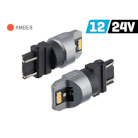 Ampoule VISION PY27 / 7W (T25) 12/24V 6x 3020 SMD LED, non polaire, CANBUS, orange, 2 pcs