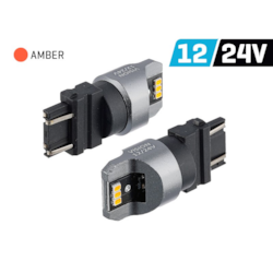 Ampoule VISION PY27 / 7W (T25) 12/24V 6x 3020 SMD LED, non polaire, CANBUS, orange, 2 pcs