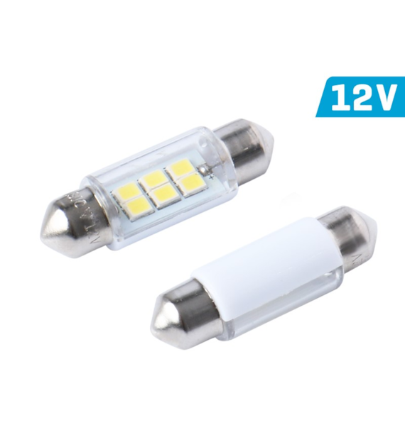 Żarówka VISION Festoon SV8.5 36mm 12V 6x 2835 SMD LED, biała, 2 szt.