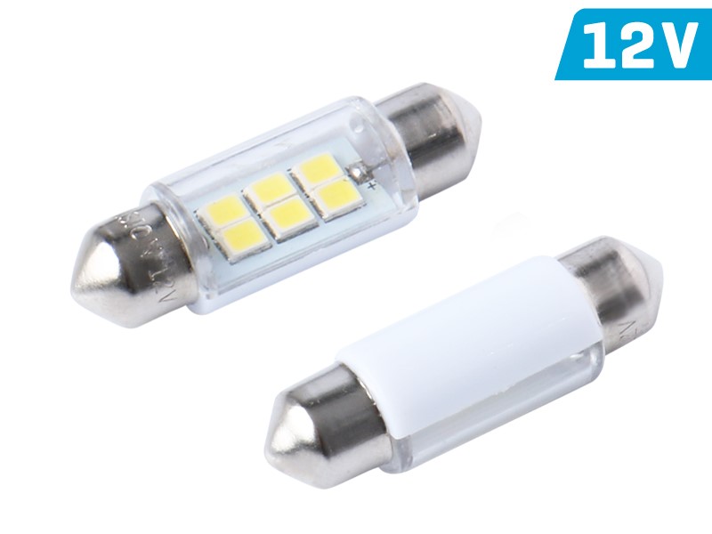 Ampoule VISION Festoon SV8.5 36mm 12V 6x 2835 SMD LED, blanche, 1 pc