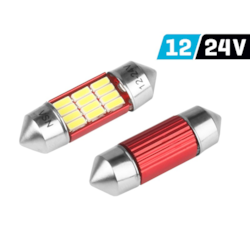Bulb VISION Festoon SV8.5 31mm 12/24V 12x 4014 SMD LED, nonpolar, CANBUS, white, 2 pcs