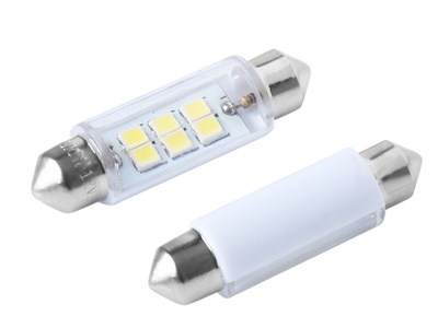 Żarówka VISION Festoon SV8.5 41mm 12V 6x 2835 SMD LED, biała, 2 szt.