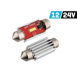 Żarówka VISION Festoon SV8.5 39mm 12/24V 1x 1860 SMD LED, nonpolar, CANBUS, biała, 2 szt.