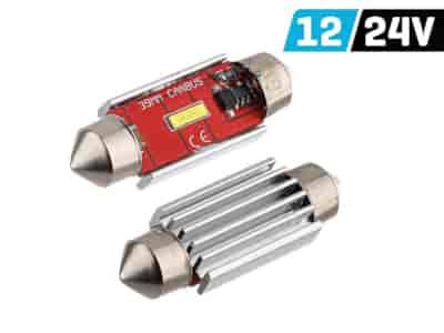 Żarówka VISION Festoon SV8.5 39mm 12/24V 1x 1860 SMD LED, nonpolar, CANBUS, biała, 2 szt.