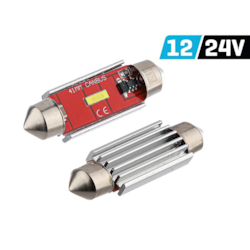 Żarówka VISION Festoon SV8.5 41mm 12/24V 1x 1860 SMD LED, nonpolar, CANBUS, biała, 2 szt.