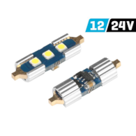 Ampoule VISION Festoon SV8.5 31mm 12/24V 3x 3030 SMD LED, non polaire, CANBUS, blanche, 2 pcs