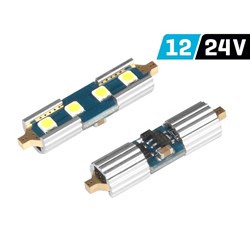 Żarówka VISION Festoon SV8.5 36mm 12/24V 4x 3030 SMD LED, nonpolar, CANBUS, biała, 2 szt.