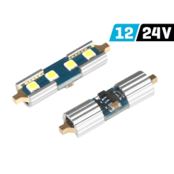 Żarówka VISION Festoon SV8.5 36mm 12/24V 4x 3030 SMD LED, nonpolar, CANBUS, biała, 2 szt.