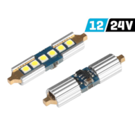 Ampoule VISION Festoon SV8.5 39 mm 12/24V 6x 3030 SMD LED, non polaire, CANBUS, blanche, 2 pcs