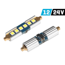 Żarówka VISION Festoon SV8.5 39mm 12/24V 6x 3030 SMD LED, nonpolar, CANBUS, biała, 2 szt.