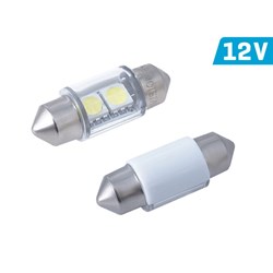 Bulb VISION Festoon SV8.5 31mm 12V 2x 5050 SMD LED, white, 2 pcs