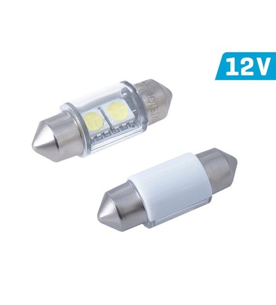 Ampoule VISION Festoon SV8.5 31mm 12V 2x 5050 SMD LED, blanche, 2 pcs