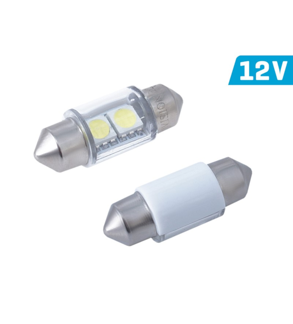 Żarówka VISION Festoon SV8.5 31mm 12V 2x 5050 SMD LED, biała, 2 szt.