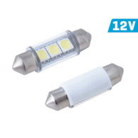Ampoule VISION Festoon SV8.5 36mm 12V 3x 5050 SMD LED blanche, 2 pcs