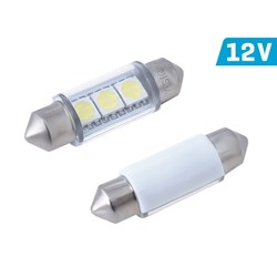 Ampoule VISION Festoon SV8.5 36mm 12V 3x 5050 SMD LED blanche, 2 pcs