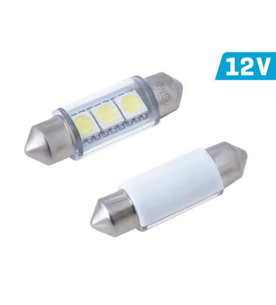 Żarówka VISION Festoon SV8.5 36mm 12V 3x 5050 SMD LED, biała, 1 szt.