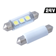Ampoule VISION Festoon SV8.5 41mm 24V 3x 5050 SMD LED, blanche, 2 pcs