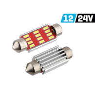 Ampoule VISION Festoon SV8.5 41mm 12/24V 12x 4014 SMD LED, CANBUS, blanche, 2 pcs