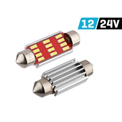 Żarówka VISION Festoon SV8.5 41mm 12/24V 12x 4014 SMD LED, CANBUS, biała, 2 szt.